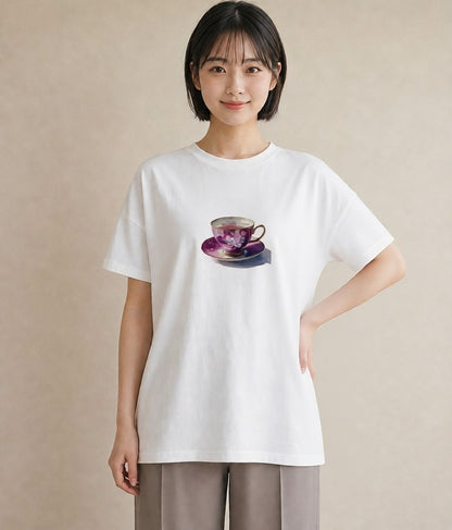 プリントTシャツ レディース 紅茶 食べ物 フード イラスト シック お揃い 親子 白T YMAZO