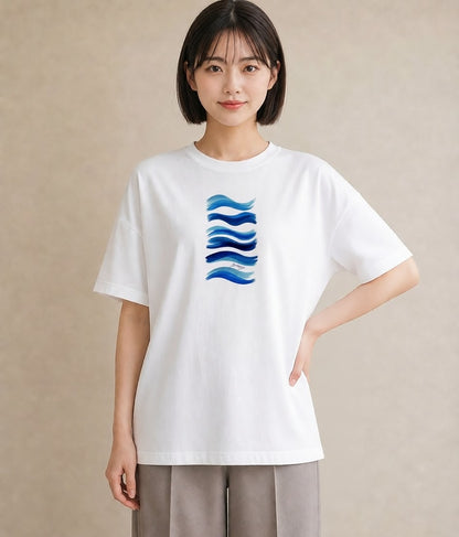デザインTシャツ レディース 海 星空 宇宙 イラスト 普段使い ホワイトデー 春服 白T YMAZO