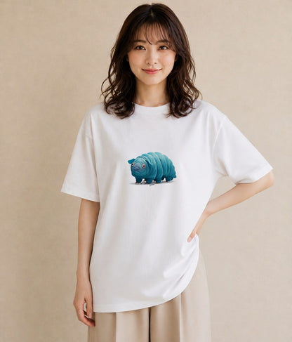 半袖Tシャツ レディース ダンゴムシ 昆虫 虫 イラスト カフェコーデ 女性向けギフト 散歩 白T YMAZO