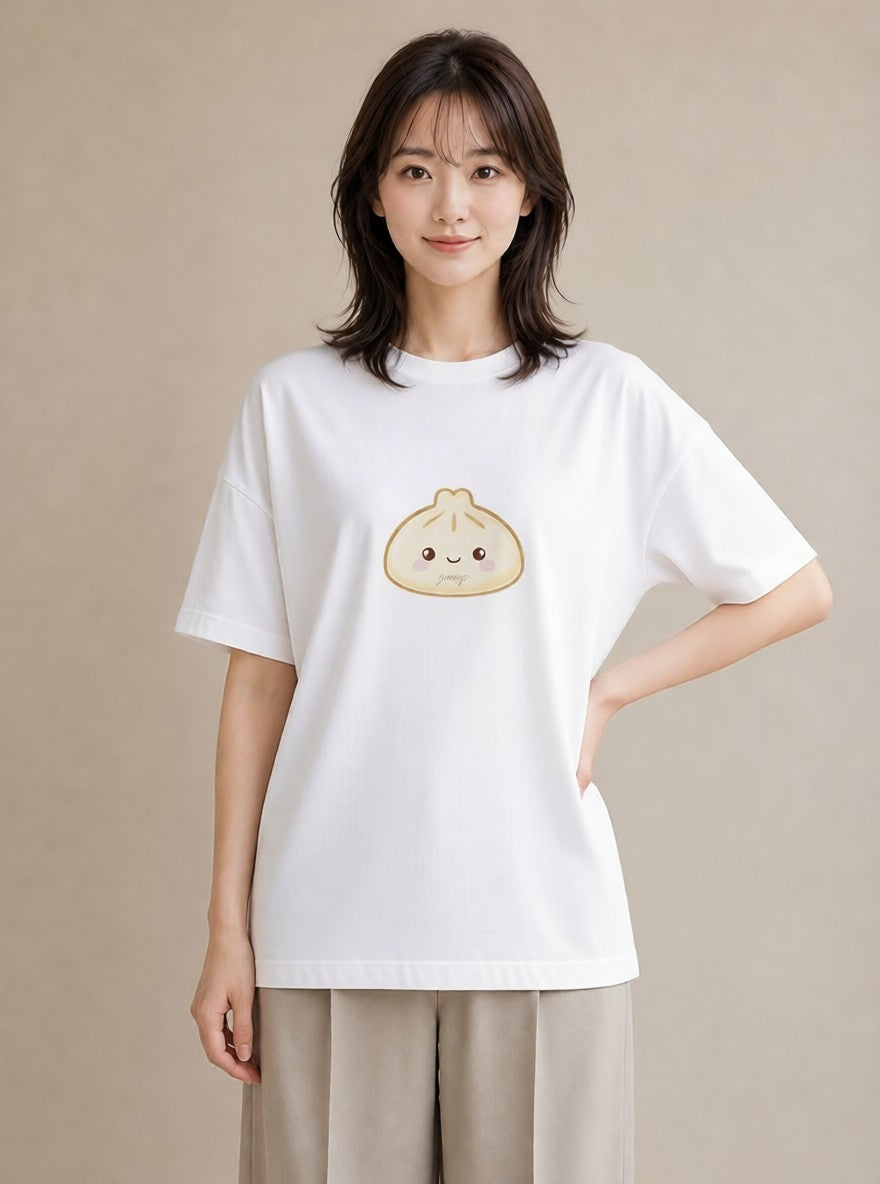 デザインTシャツ レディース おにぎり 食べ物 フード イラスト モード ママ カフェ服 白T YMAZO