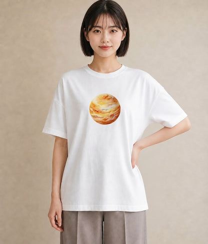 Tシャツ レディース 蠍座 星空 宇宙 イラスト ラフ 旅行用 海 白T YMAZO