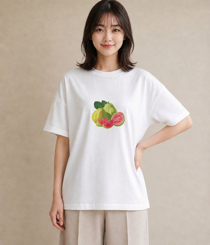 プリントTシャツ レディース メロン 食べ物 フード イラスト フェミニン 夏コーデ 通学 白T YMAZO
