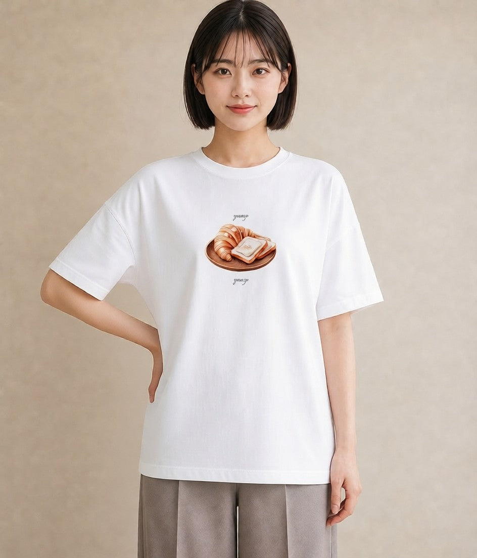 グラフィックTシャツ レディース たい焼き 食べ物 フード イラスト シンプル 秋コーデ おしゃれギフト 白T YMAZO