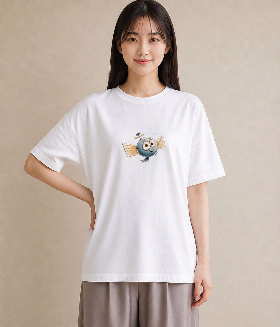 半袖Tシャツ レディース ホタル 昆虫 虫 イラスト シンプル 誕生日プレゼント 綿100 白T YMAZO