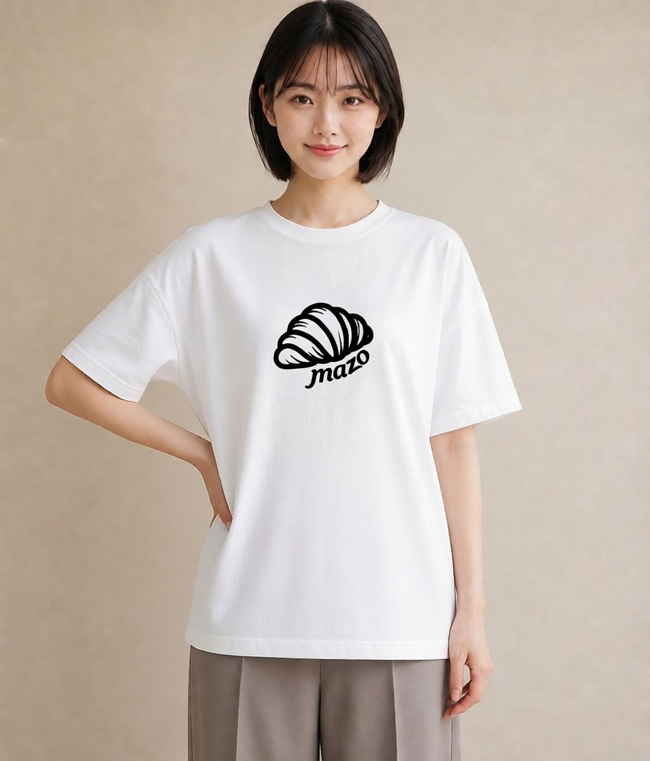 デザインTシャツ レディース パン ベーカリー イラスト カジュアル 帰省 ラフ 白T YMAZO