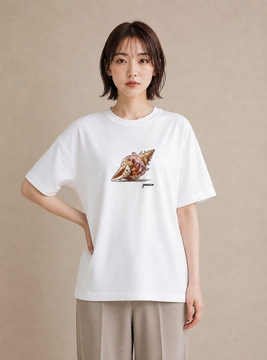 グラフィックTシャツ レディース かたつむり 昆虫 虫 イラスト ラフ 夏コーデ 通学 白T YMAZO