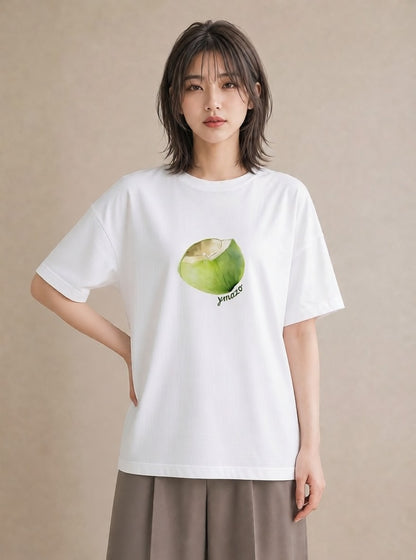 デザインTシャツ レディース おにぎり 食べ物 フード イラスト ヴィンテージ風 散歩 お出かけ 白T YMAZO