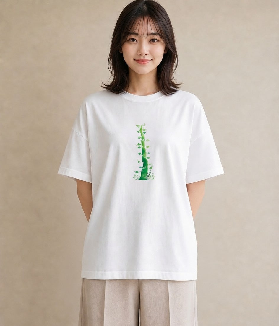 Tシャツ レディース 盆栽 植物 ボタニカル イラスト きれいめカジュアル 旅行用 海 白T YMAZO