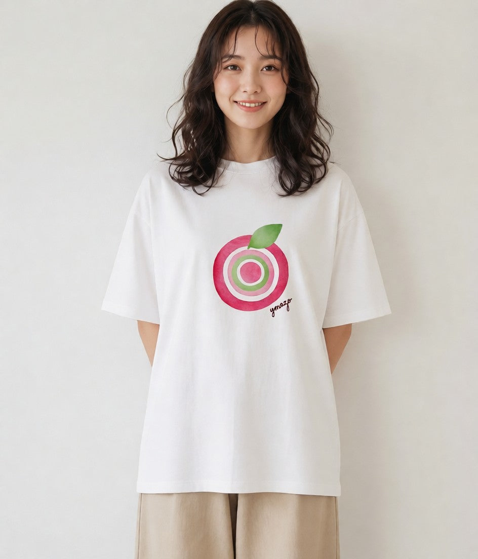 グラフィックTシャツ レディース メロン 食べ物 フード イラスト 北欧風 敬老の日 ホワイトデー 白T YMAZO
