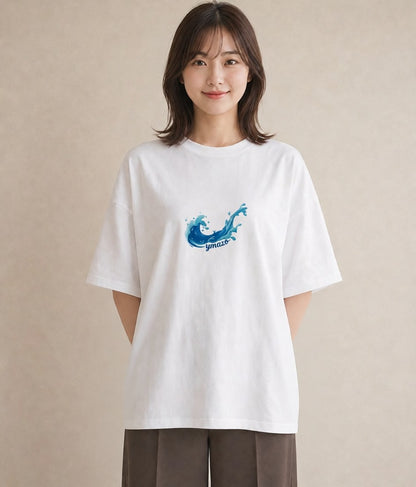 Tシャツ レディース 海 星空 宇宙 イラスト きれいめ 旅行 母娘コーデ 白T YMAZO