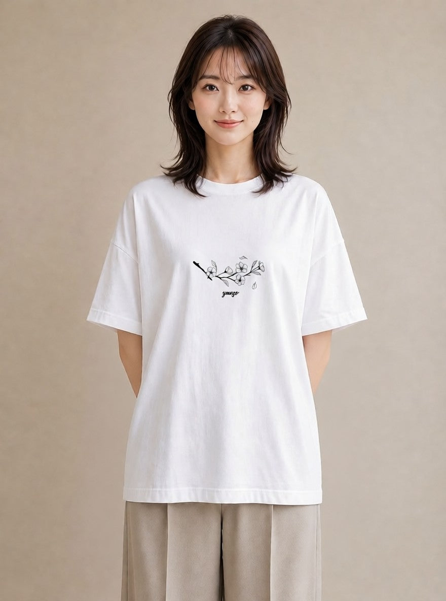 グラフィックTシャツ レディース 風鈴 ガラス 夏 ナチュラル アンティーク イラスト 韓国風 通学 誕生日プレゼント 白T YMAZO