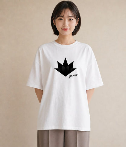 グラフィックTシャツ レディース 折り鶴 折り紙 ナチュラル アンティーク イラスト ミニマル 綿100 デート 白T YMAZO