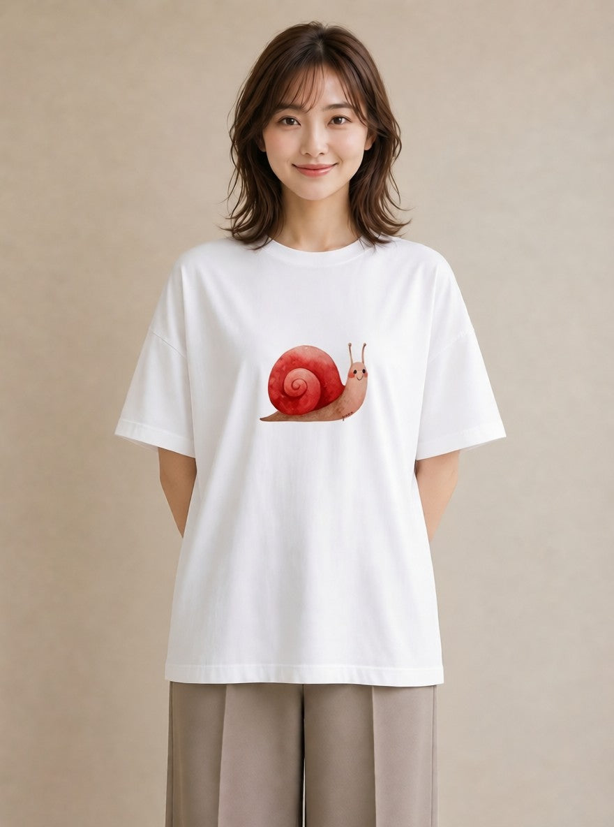 デザインTシャツ レディース チンアナゴ 海の生き物 海 イラスト ポップ カジュアルコーデ 買い物 白T YMAZO