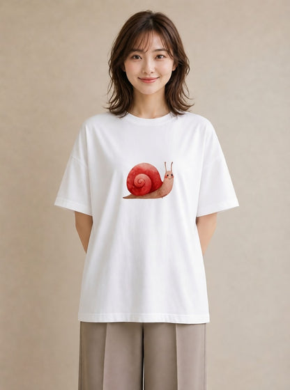 デザインTシャツ レディース チンアナゴ 海の生き物 海 イラスト ポップ カジュアルコーデ 買い物 白T YMAZO
