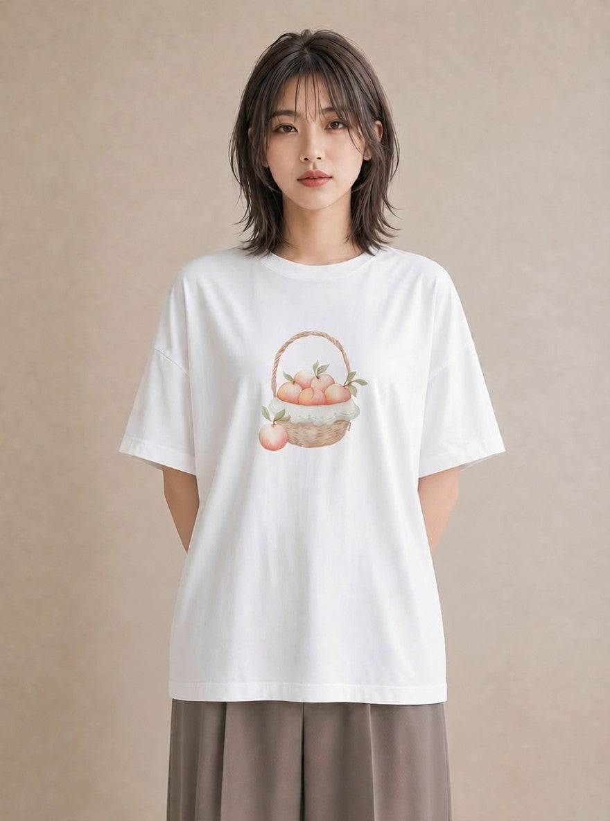 Tシャツ レディース あんみつ 食べ物 フード イラスト ポップ 帰省 ラフ 白T YMAZO