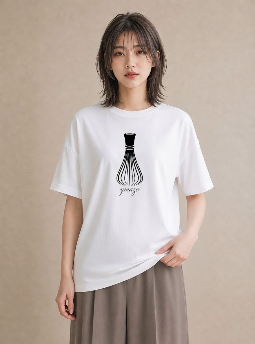 デザインTシャツ レディース 扇子 そよ風 ナチュラル アンティーク イラスト 部屋着 女性向けギフト 白T YMAZO