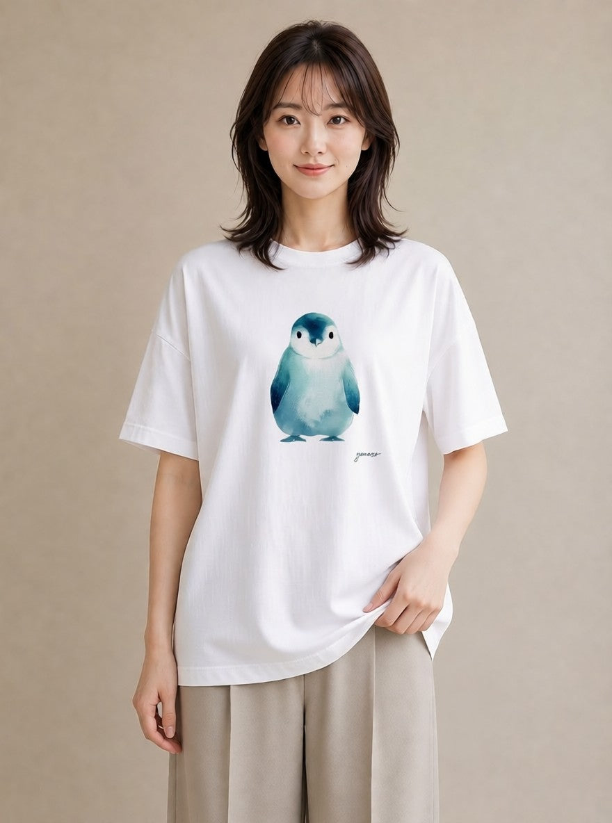 デザインTシャツ レディース 文鳥 ペット 動物 イラスト モード 送別ギフト 通勤 白T YMAZO