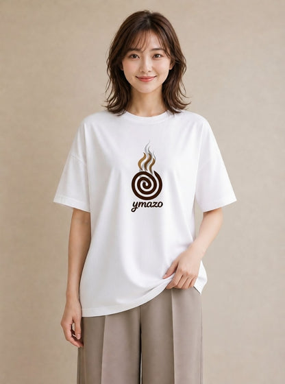 デザインTシャツ レディース カフェ カフェロゴ ロゴ イラスト 可愛い 敬老の日 ホワイトデー 白T YMAZO