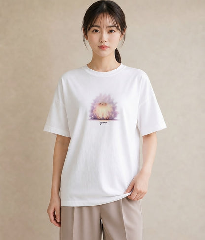 半袖Tシャツ レディース ハリネズミ ペット 動物 イラスト きれいめ 誕生日プレゼント 綿100 白T YMAZO