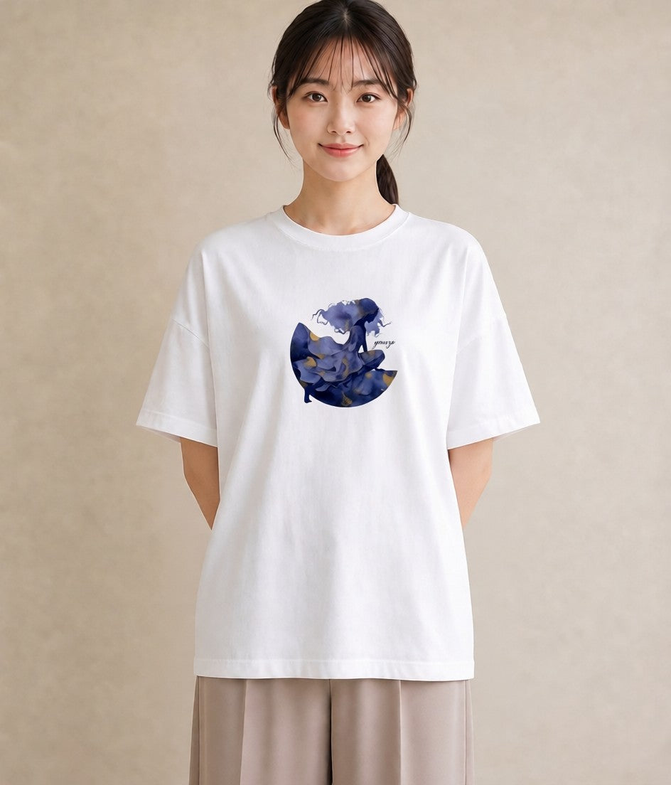 Tシャツ レディース 射手座 星空 宇宙 イラスト ゆるコーデ お揃い 親子 白T YMAZO