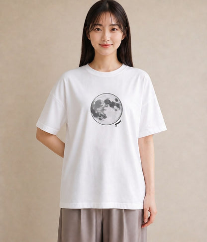 グラフィックTシャツ レディース 青の水彩 風景 ブルー ナチュラル アンティーク イラスト ミニマル ホワイトデー 春服 白T YMAZO