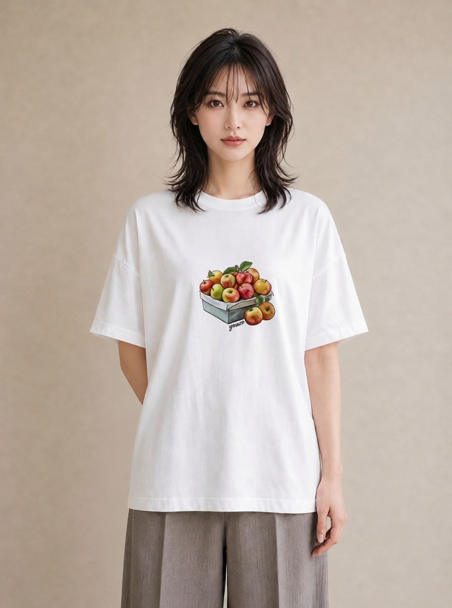 グラフィックTシャツ レディース 実り 植物 ボタニカル イラスト 線画 ホワイトデー 春服 白T YMAZO