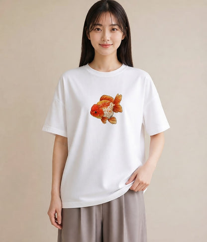 グラフィックTシャツ レディース たい焼き 食べ物 フード イラスト 淡色 普段着 週末コーデ 白T YMAZO
