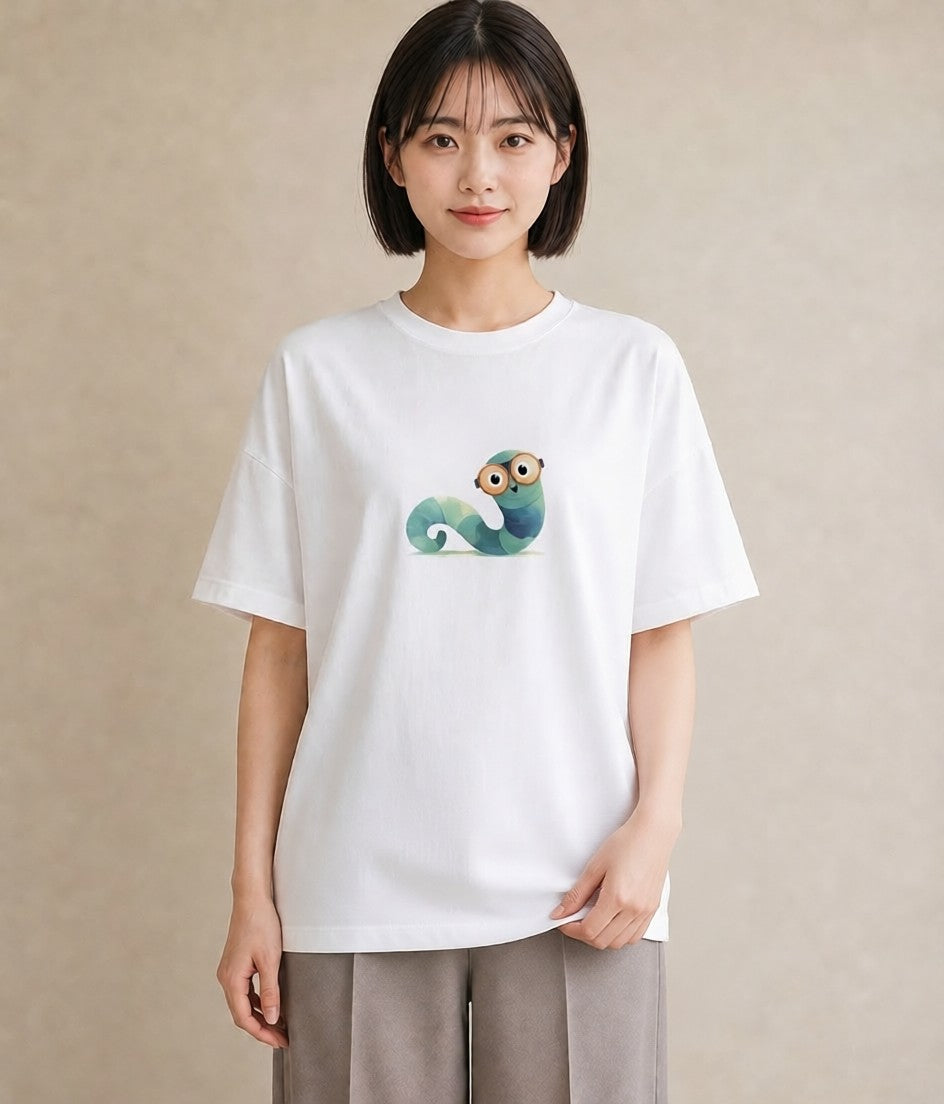 デザインTシャツ レディース チンアナゴ 海の生き物 海 イラスト 旅行コーデ 秋コーデ おしゃれギフト 白T YMAZO