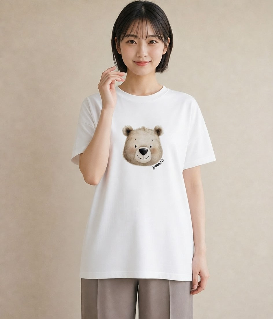 プリントTシャツ レディース ナマケモノ 動物 アニマル イラスト レトロ カフェ服 クリスマス 白T YMAZO