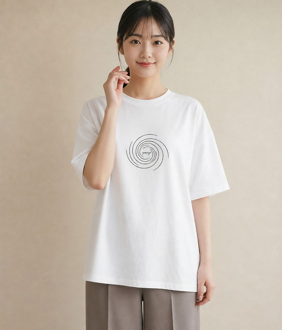 半袖Tシャツ レディース 海 リゾート 夏 イラスト アート風 カフェ巡り 白T YMAZO