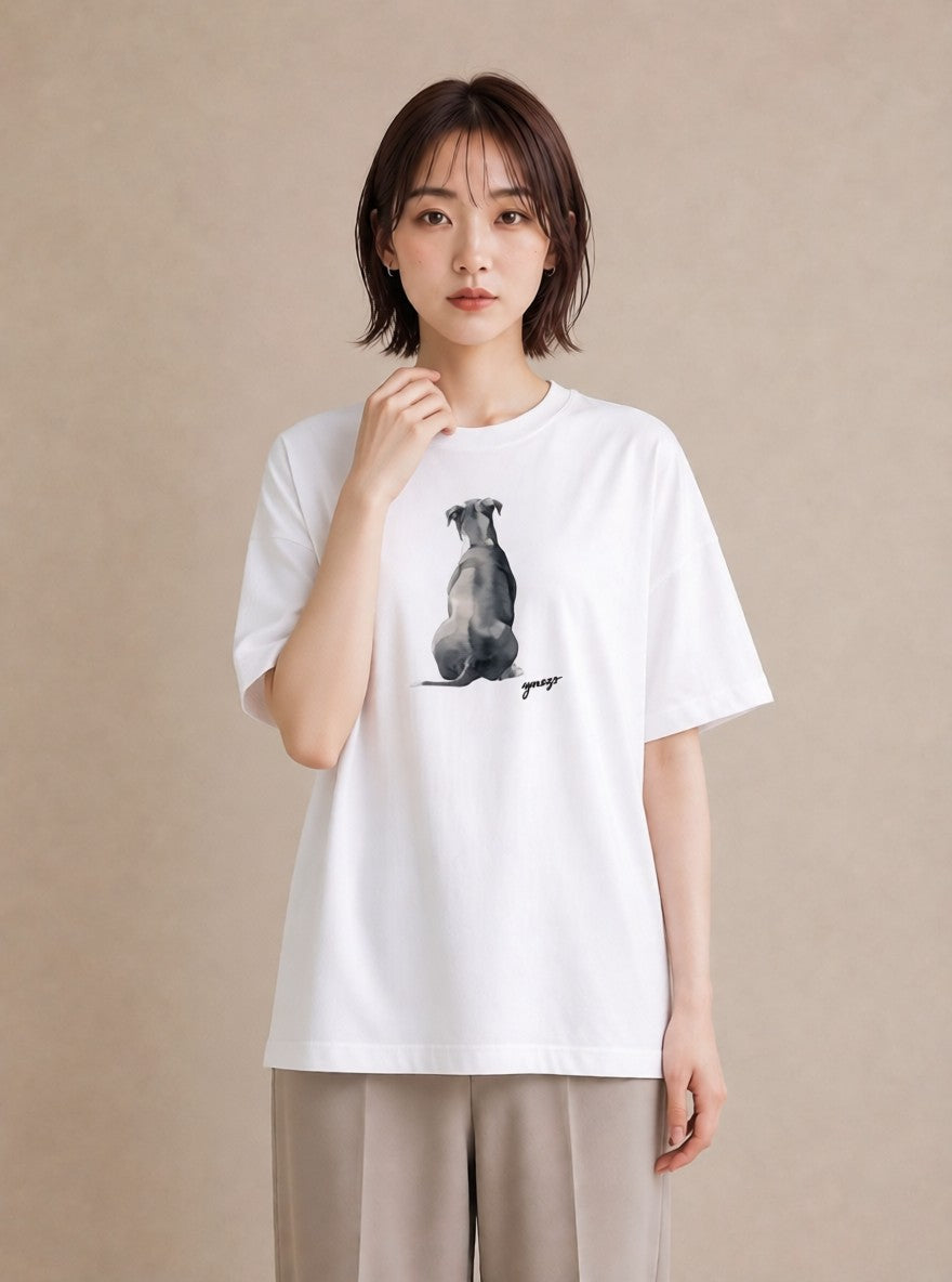 Tシャツ レディース 犬 いぬ イラスト カジュアル 女子会 お揃い 白T YMAZO