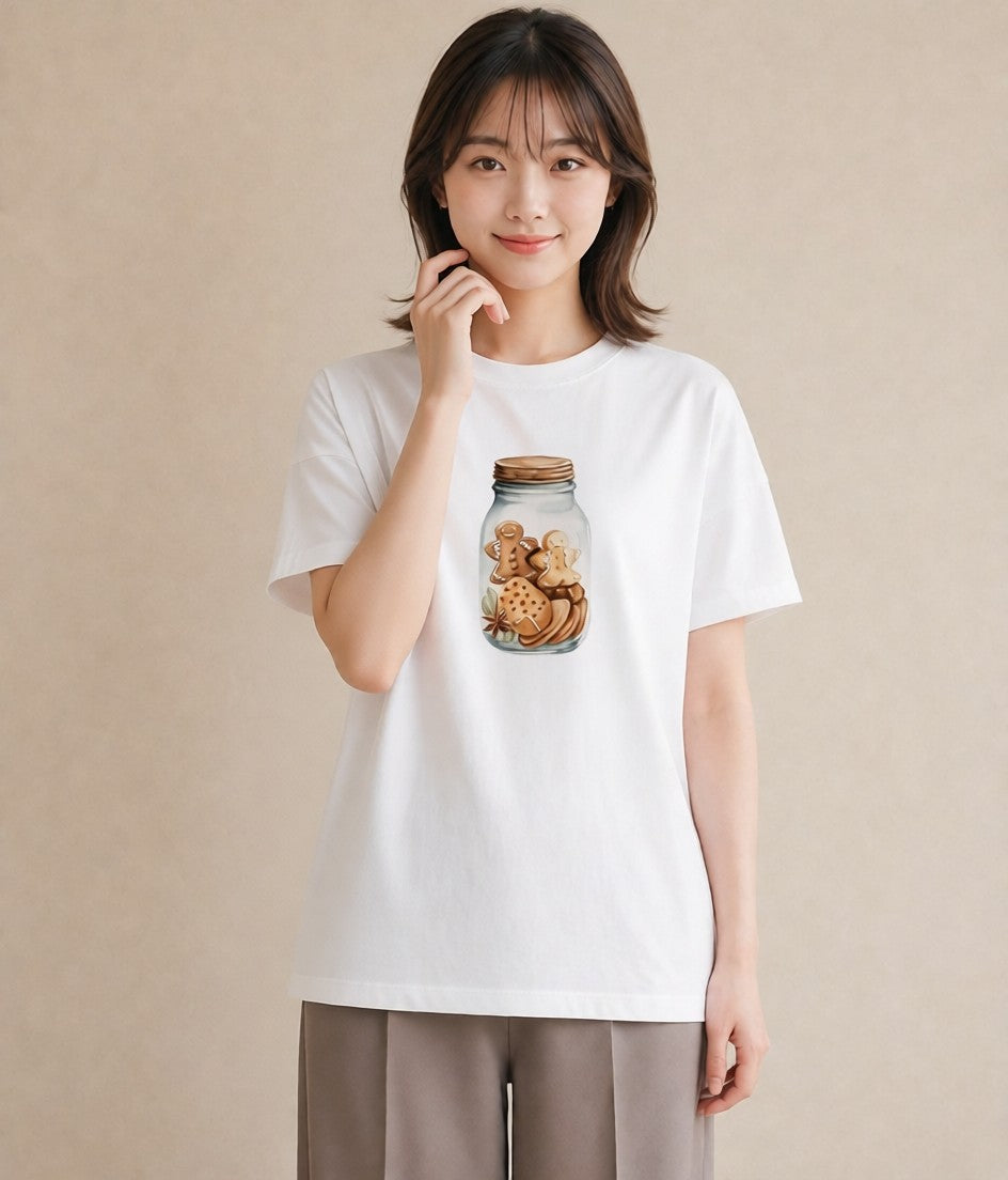デザインTシャツ レディース あんみつ 食べ物 フード イラスト 可愛い クリスマス 旅行 白T YMAZO