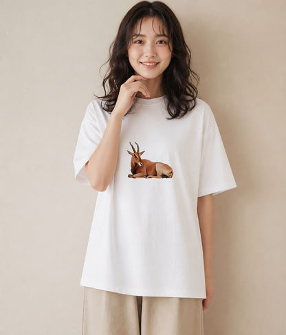 デザインTシャツ レディース カブトムシ 昆虫 虫 イラスト カジュアル ビーチ デイリーウェア 白T YMAZO
