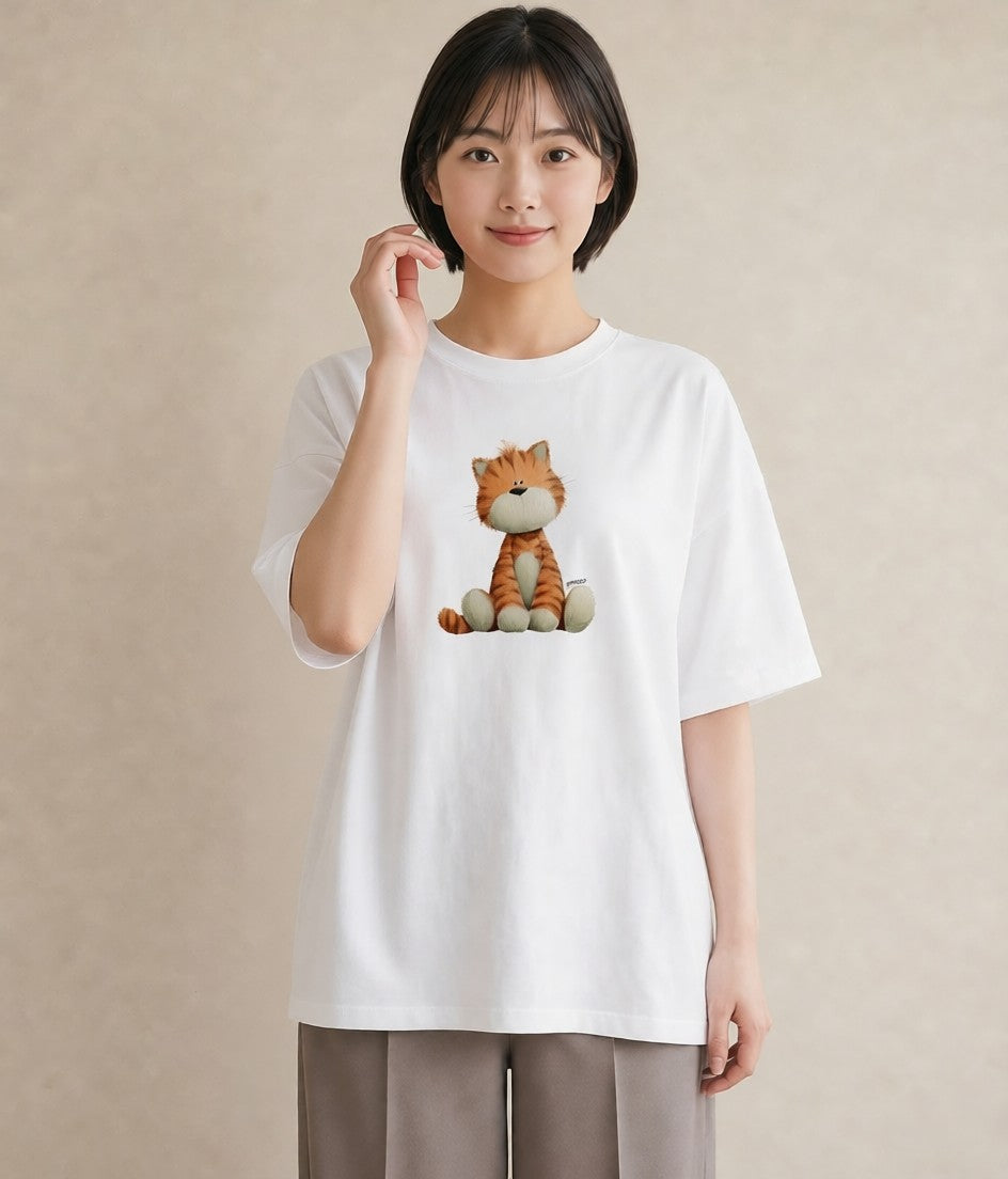 デザインTシャツ レディース ベンガル 猫 ねこ イラスト カジュアル 友達ギフト 部屋着 白T YMAZO