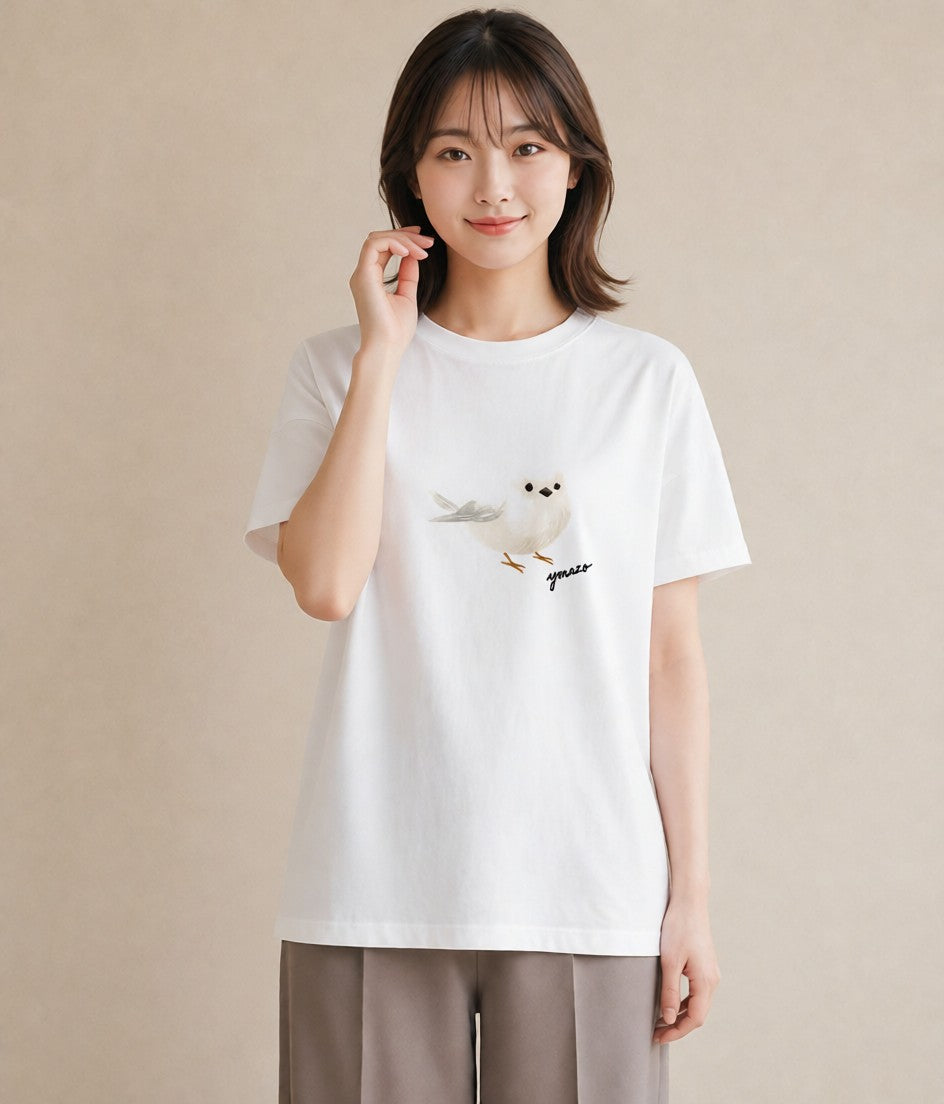 Tシャツ レディース マメルリハ ペット 動物 イラスト 淡色 旅行 母娘コーデ 白T YMAZO
