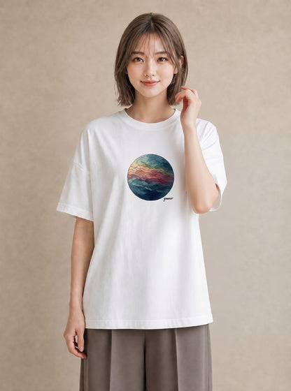 半袖Tシャツ レディース 牡羊座 星空 宇宙 イラスト レイヤード 友達ギフト 白T YMAZO