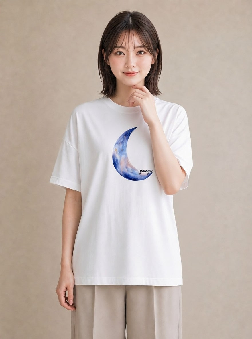 グラフィックTシャツ レディース 射手座 星空 宇宙 イラスト きれいめ 秋コーデ おしゃれギフト 白T YMAZO