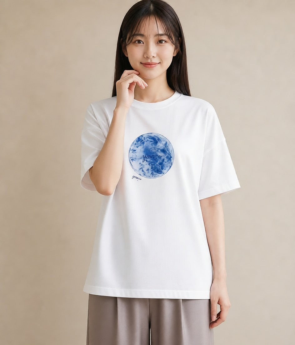 Tシャツ レディース 天秤座 星空 宇宙 イラスト 上品 自分用 ルームウェア 白T YMAZO