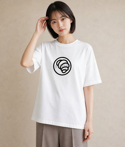 グラフィックTシャツ レディース パン ベーカリー レトロ イラスト 淡色 買い物 夏コーデ 白T YMAZO