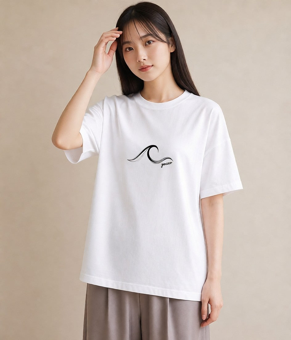 半袖Tシャツ レディース 海 リゾート 夏 イラスト 普段使い 女子会 お揃い 白T YMAZO