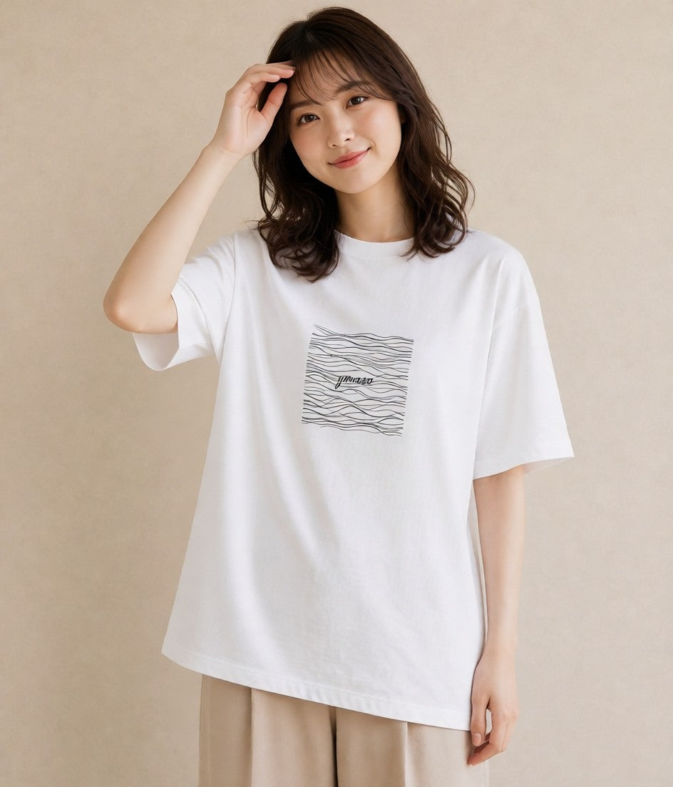 半袖Tシャツ レディース 海 リゾート 夏 イラスト レトロ 旅行 母娘コーデ 白T YMAZO