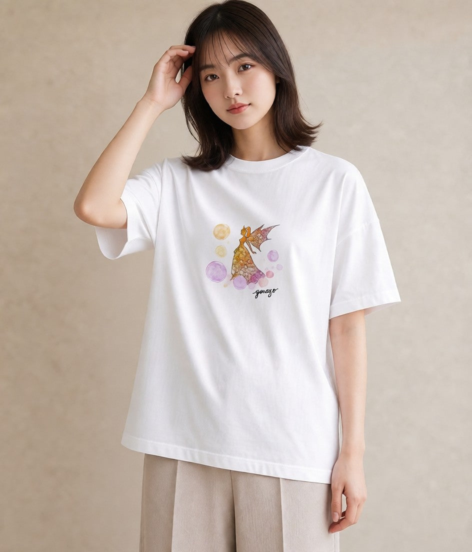 プリントTシャツ レディース 蟹座 星空 宇宙 イラスト 旅行 母娘コーデ 白T YMAZO
