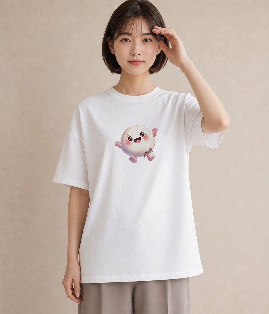 グラフィックTシャツ レディース だんご 食べ物 フード イラスト シック 社会人 女性 白T YMAZO