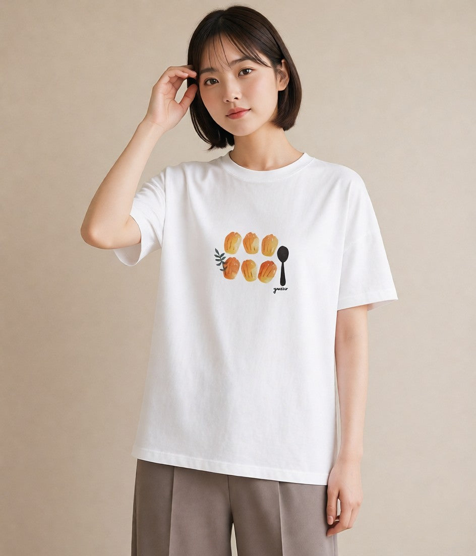 Tシャツ レディース ドーナツ 食べ物 フード イラスト 週末コーデ 敬老の日 白T YMAZO