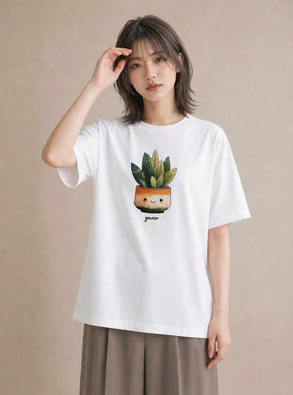 プリントTシャツ レディース チンアナゴ 海の生き物 海 イラスト お洒落 ギフト 母の日 白T YMAZO
