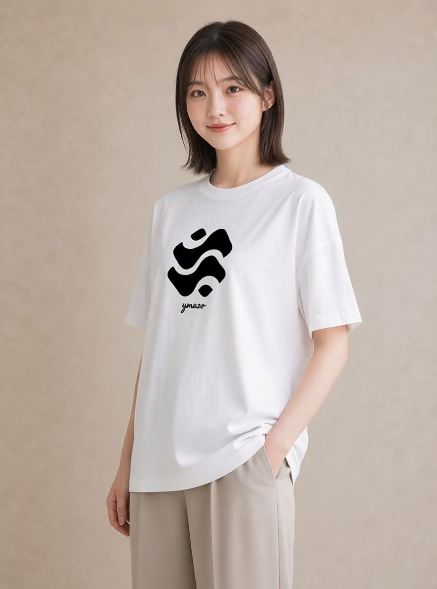 Tシャツ レディース 紙の船 水辺 ナチュラル アンティーク イラスト 休日コーデ 旅行 母娘コーデ 白T YMAZO