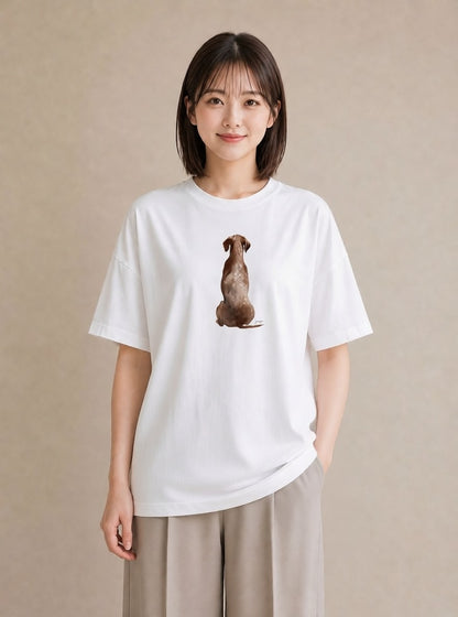 グラフィックTシャツ レディース 保護犬 犬 いぬ イラスト シンプル 秋コーデ おしゃれギフト 白T YMAZO