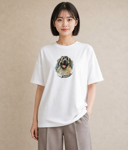デザインTシャツ レディース 黒柴 犬 いぬ イラスト 韓国風 20代 カジュアルコーデ 白T YMAZO