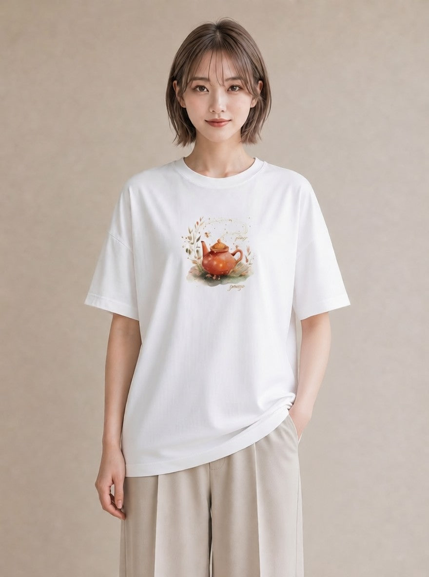 グラフィックTシャツ レディース 抹茶 食べ物 フード イラスト フェミニン ギフト 母の日 白T YMAZO