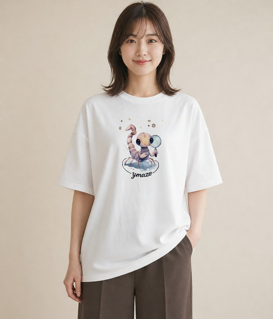 グラフィックTシャツ レディース ヤドカリ 海の生き物 海 イラスト 普段使い デート 帰省 白T YMAZO
